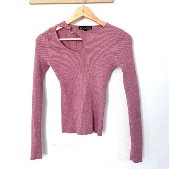 Derek Heart Mauve Knit Top - Picture 1 of 3